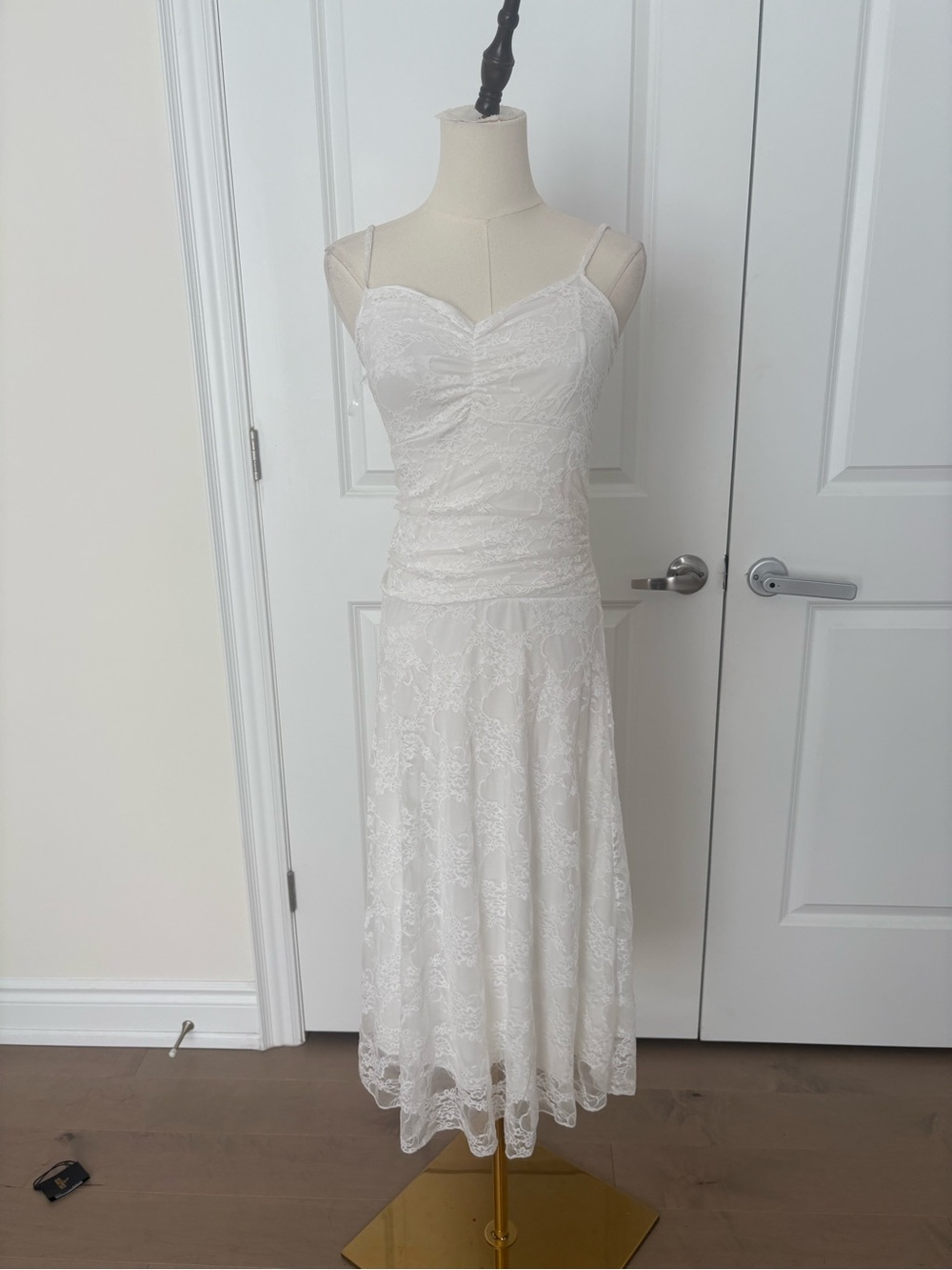 See You Monday White Lace Midi Dress – NWT